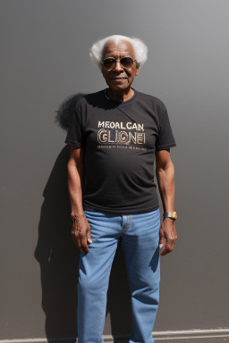 African american elderly male with  black hair