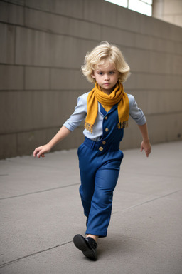 Romanian child boy with  blonde hair