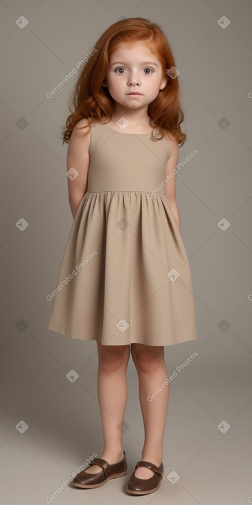 Hispanic child girl with  ginger hair