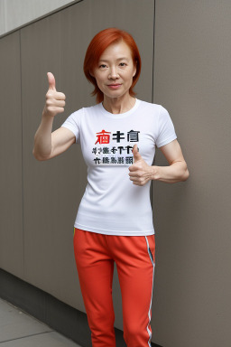 Chinese 45 years female with  ginger hair