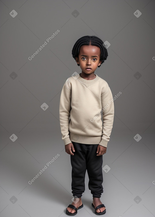 Ethiopian child boy with  black hair