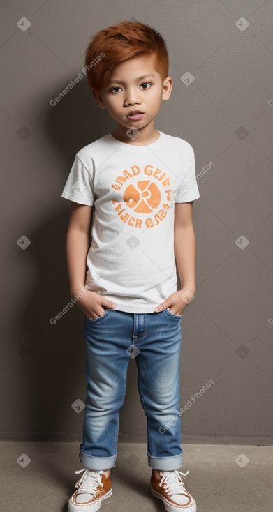 Filipino child boy with  ginger hair