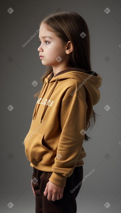 Child female with  brown hair