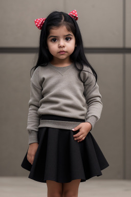 Mexican infant girl with  black hair