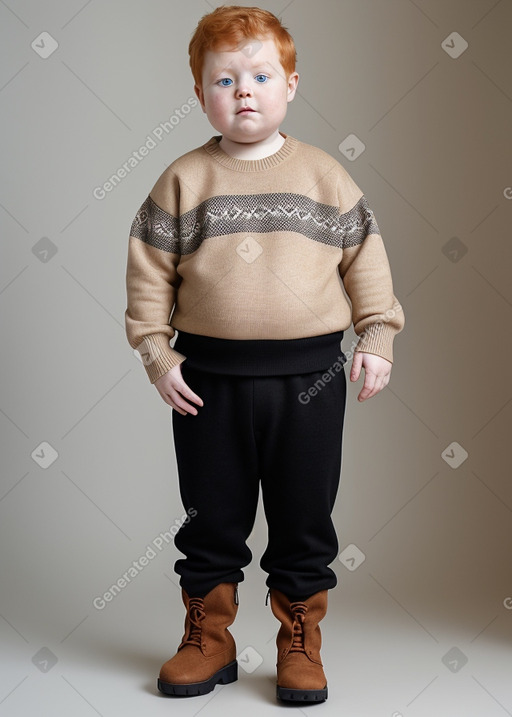 Danish infant boy with  ginger hair