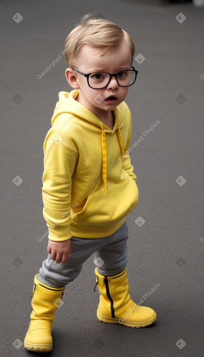 Swedish infant boy with  gray hair