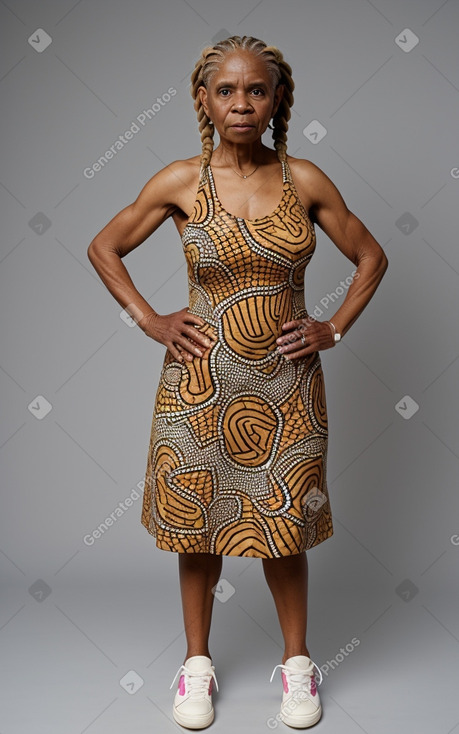 African american elderly female with  blonde hair