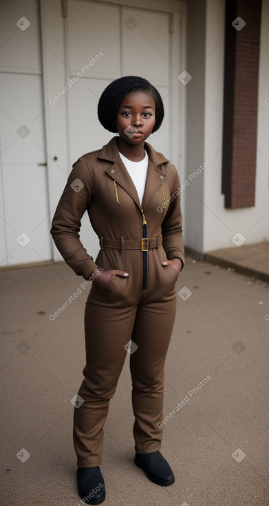 Ghanaian teenager girl with  brown hair