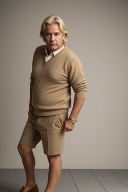 Colombian middle-aged male with  blonde hair