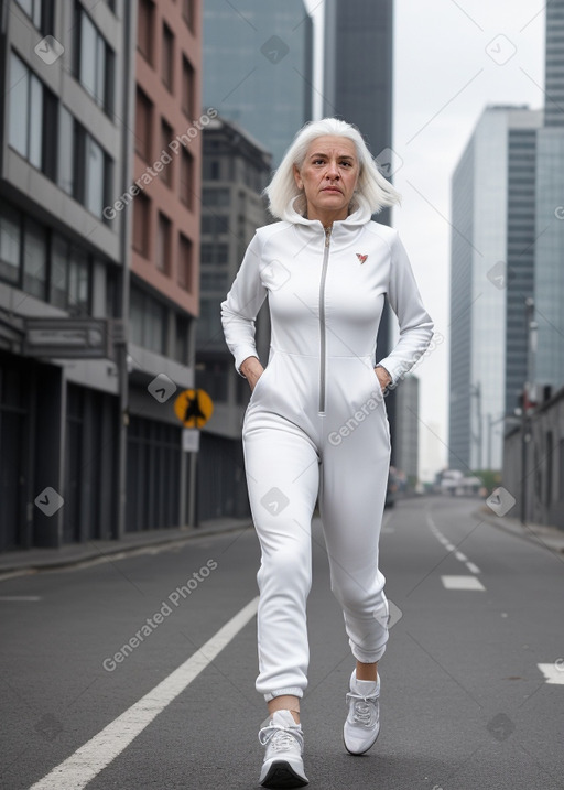 Serbian 45 years female with  white hair