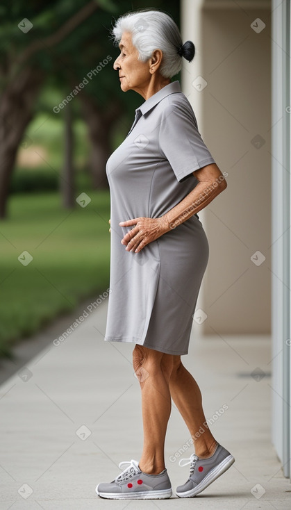 Omani elderly female with  gray hair