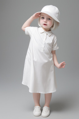 Caucasian infant girl with  white hair