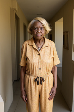 African american elderly female with  blonde hair