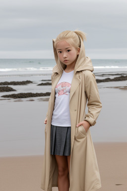 Japanese child girl with  blonde hair