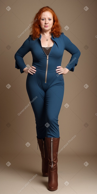 Romanian 45 years female with  ginger hair