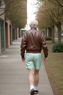 Elderly male with  brown hair