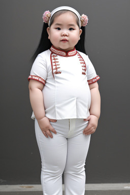 Vietnamese infant girl with  white hair