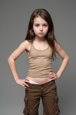 British child girl with  brown hair