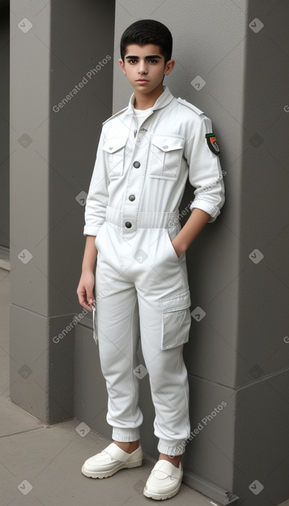 Iraqi teenager boy with  white hair