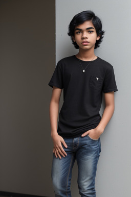 Malaysian teenager boy with  black hair