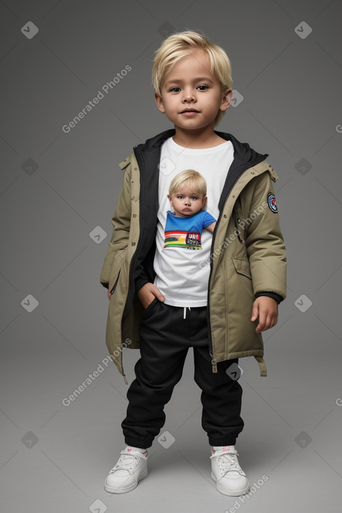 Ecuadorian infant boy with  blonde hair