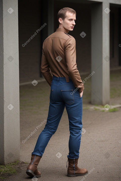 Lithuanian adult male with  brown hair