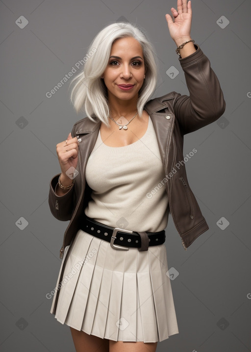 Puerto rican adult female with  white hair