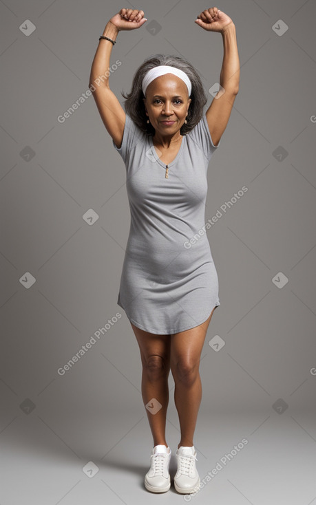 Panamanian 45 years female with  gray hair