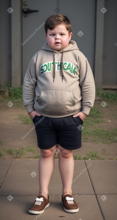 South african child boy with  brown hair