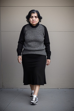 Iraqi elderly female with  black hair