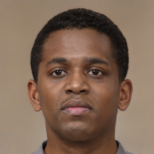 Neutral latino young-adult male with short  brown hair and brown eyes