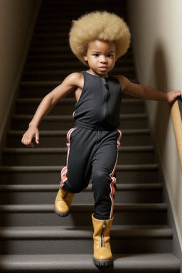 African american infant boy with  blonde hair