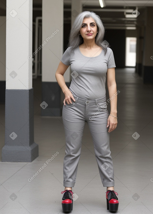 Lebanese adult female with  gray hair