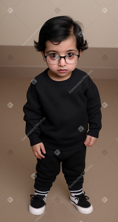 Jordanian infant boy with  black hair