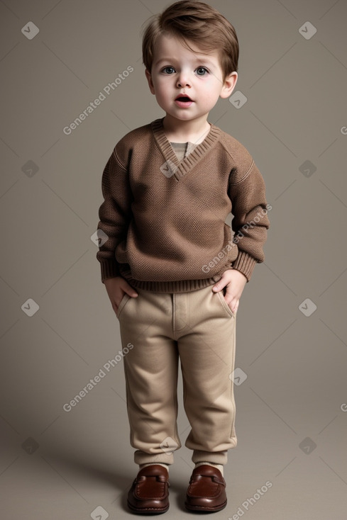 American infant boy with  brown hair