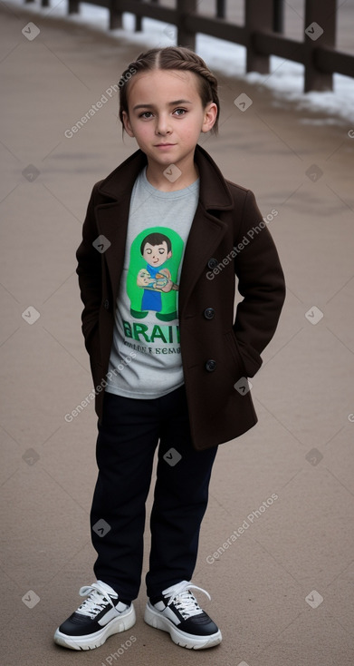 Bulgarian child boy with  brown hair