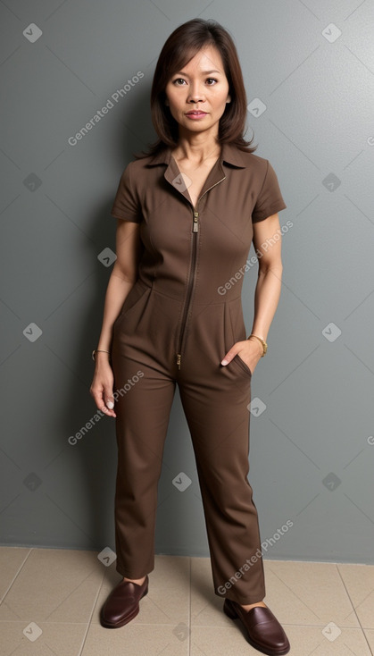 Thai 45 years female with  brown hair