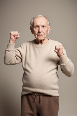 Polish elderly male with  brown hair