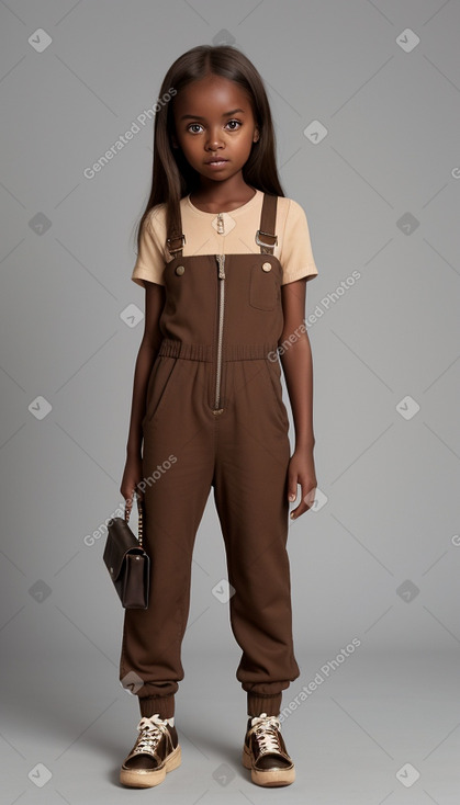 Kenyan child girl with  brown hair