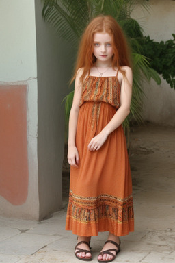 Albanian child girl with  ginger hair