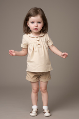 Slovak infant girl with  brown hair