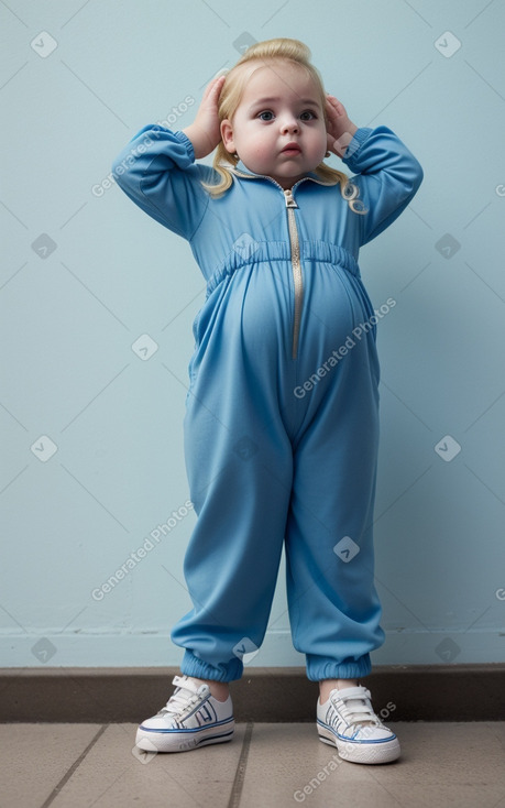 Greek infant girl with  blonde hair