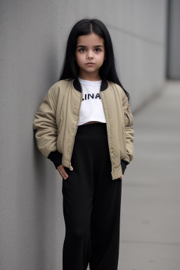 Canadian child girl with  black hair