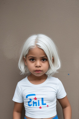 Nicaraguan child girl with  white hair