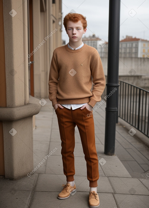 Portuguese teenager boy with  ginger hair