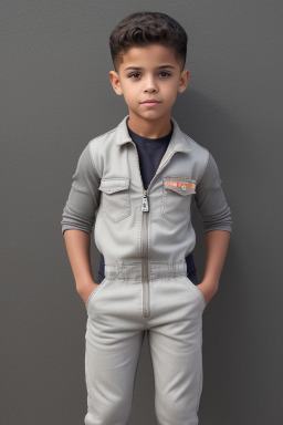 Puerto rican child boy with  gray hair