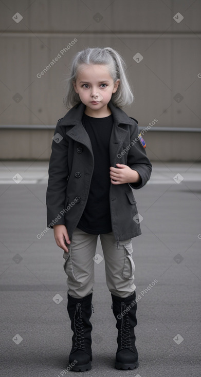 Slovak child girl with  gray hair