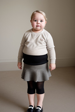 Swiss infant girl with  gray hair