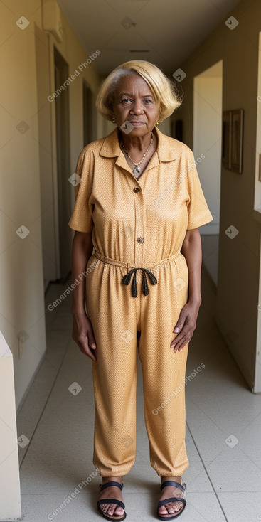 African american elderly female with  blonde hair