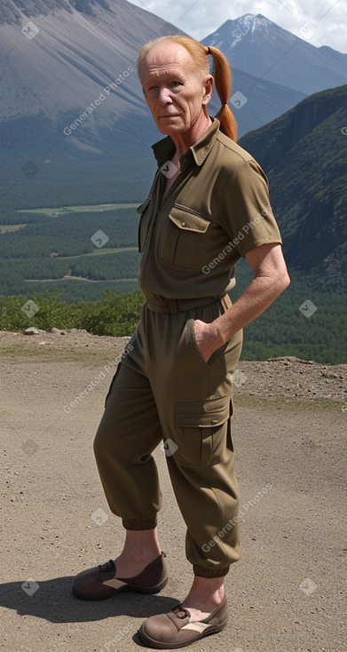 Belgian elderly male with  ginger hair